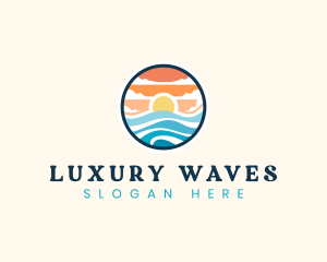 Ocean Tidal Wave logo design