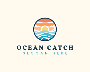 Ocean Tidal Wave logo design