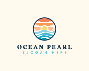 Ocean Tidal Wave logo design