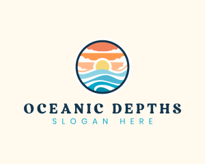 Ocean Tidal Wave logo design