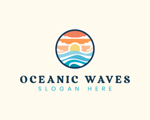 Ocean Tidal Wave logo design