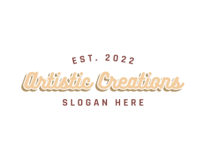 Artistic Retro Script logo design