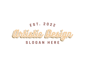 Artistic Retro Script logo design