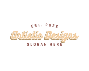 Artistic Retro Script logo design