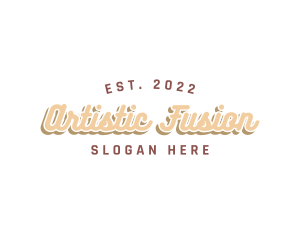 Artistic Retro Script logo design