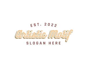 Artistic Retro Script logo design