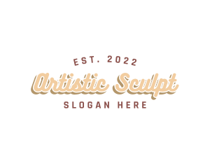 Artistic Retro Script logo design