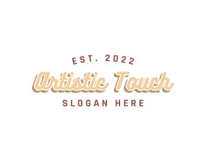 Artistic Retro Script logo design