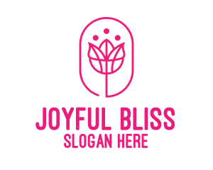 Pink Flower Salon logo design