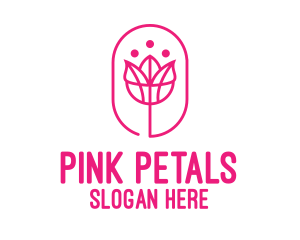 Pink Flower Salon logo design