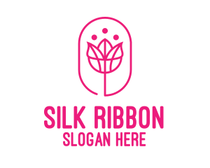 Pink Flower Salon logo design