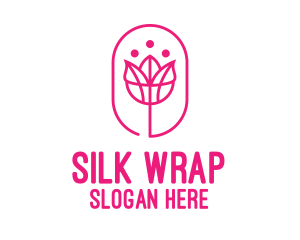 Pink Flower Salon logo design