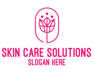 Pink Flower Salon logo design