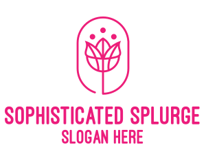 Pink Flower Salon logo design