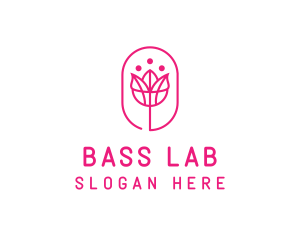 Pink Flower Salon logo design