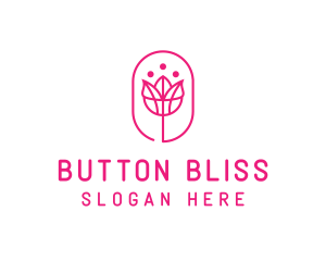 Pink Flower Salon logo design