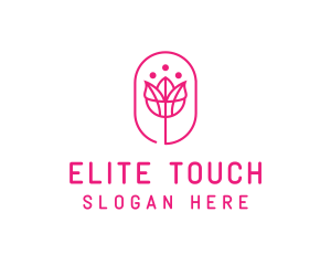 Pink Flower Salon logo design