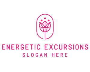 Pink Flower Salon logo design