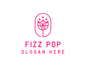 Pink Flower Salon logo design