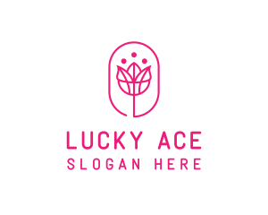 Pink Flower Salon logo design