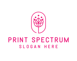 Pink Flower Salon logo design