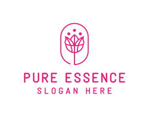 Pink Flower Salon logo design