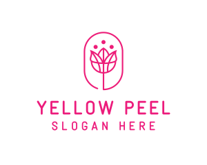 Pink Flower Salon logo design