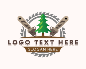 Chainsaw Wood Logging logo