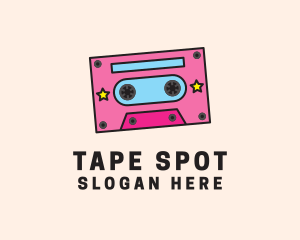 Retro Cassette Tape logo design