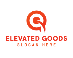 Orange Target Q logo design