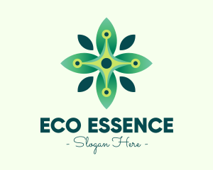 Green Eco Plant logo design