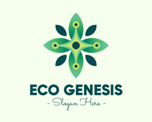 Green Eco Plant logo design