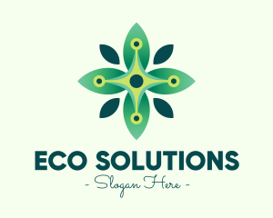 Green Eco Plant logo design