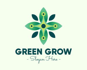 Green Eco Plant logo design