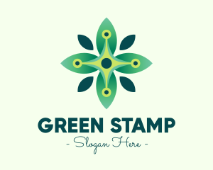 Green Eco Plant logo design