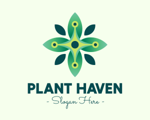 Green Eco Plant logo design