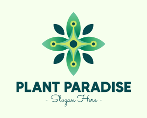 Green Eco Plant logo design