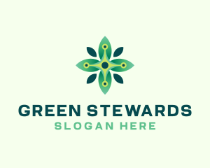 Green Eco Plant logo design