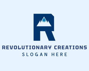 Mountain Peak Letter R logo design