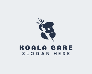 Cute Sleeping Koala logo