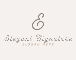 Elegant Script Business logo design