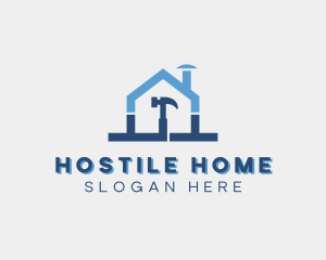 Home Improvement Hammer logo design