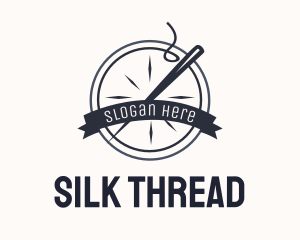 Needle Thread Sewing Badge logo design