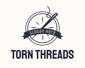 Needle Thread Sewing Badge logo design