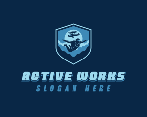 Extreme Skydiving Adventure logo design