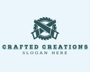 Hand Saw Woodwork logo design