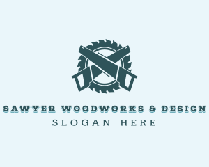 Hand Saw Woodwork logo design