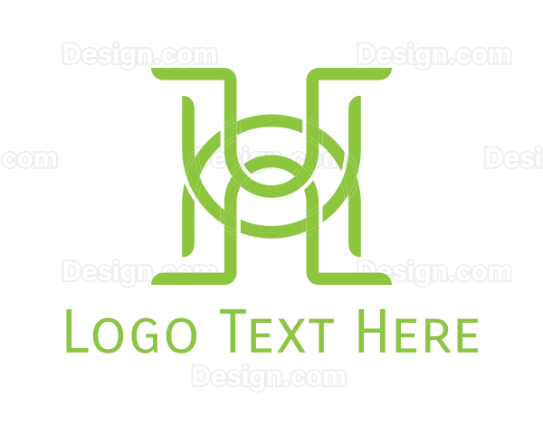 Green Monogram H & U Logo