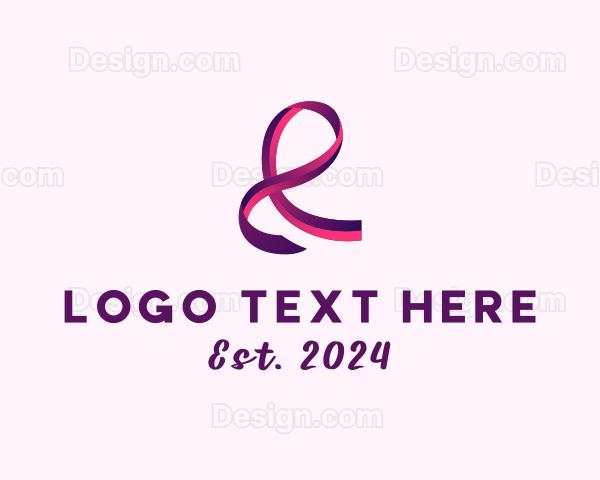 Gradient Fashion Ribbon Logo