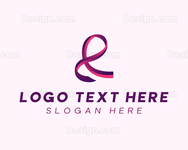 Gradient Fashion Ribbon Logo